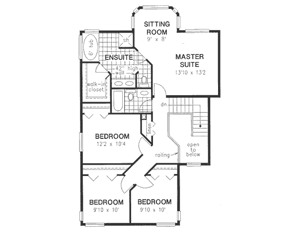 upper floor house blueprint