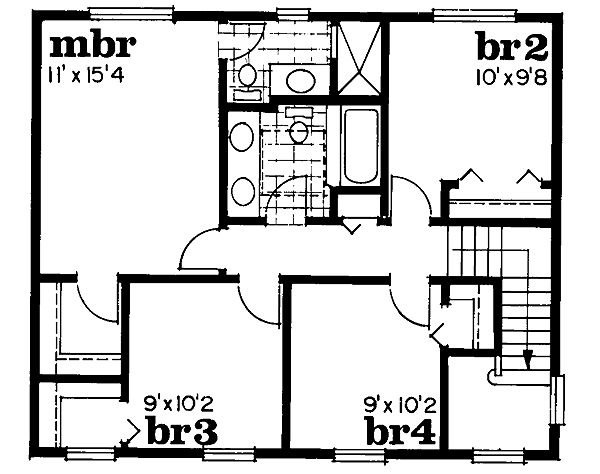upper floor house blueprint