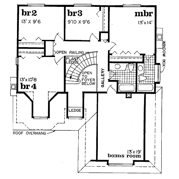 upper floor house blueprint