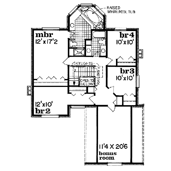 upper floor house blueprint