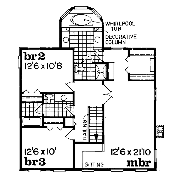 upper floor house blueprint