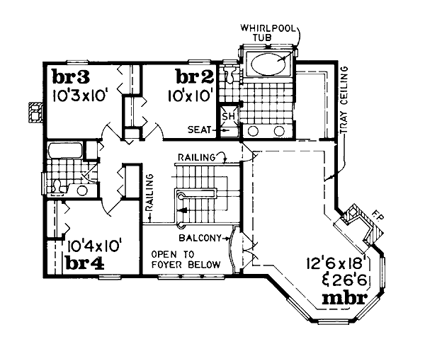 upper floor house blueprint