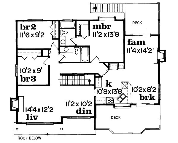 upper floor house blueprint
