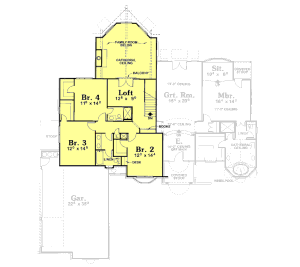 upper floor house blueprint