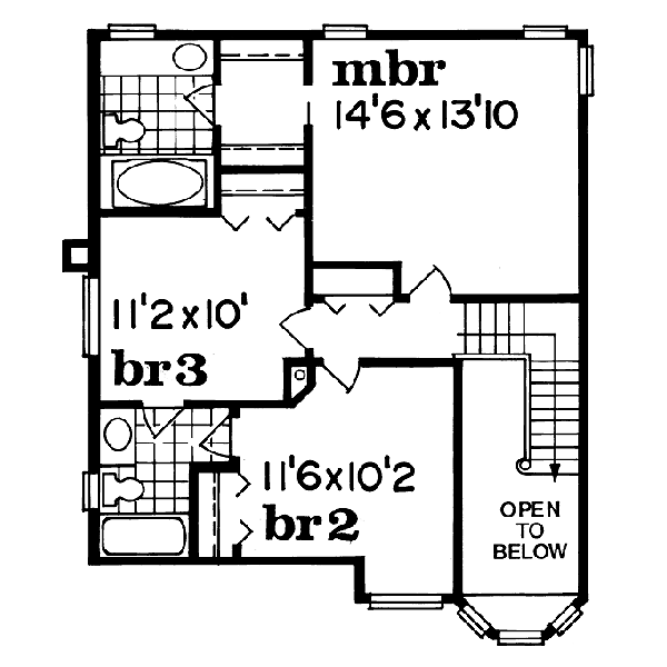upper floor house blueprint