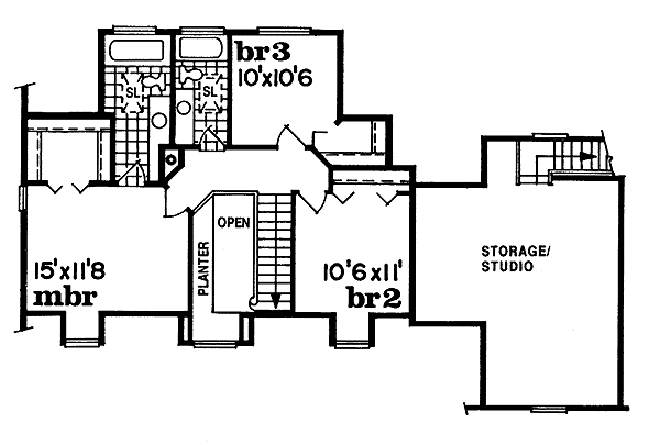 upper floor house blueprint