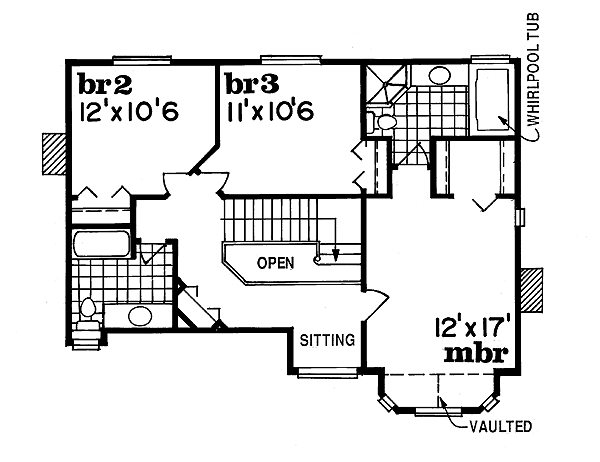 upper floor house blueprint