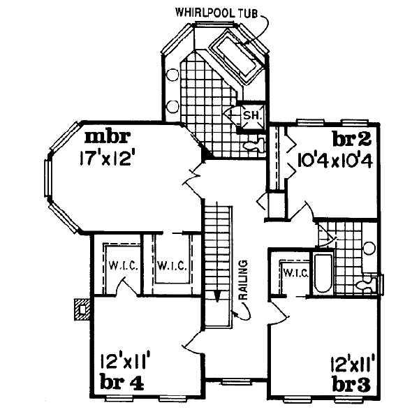 upper floor house blueprint
