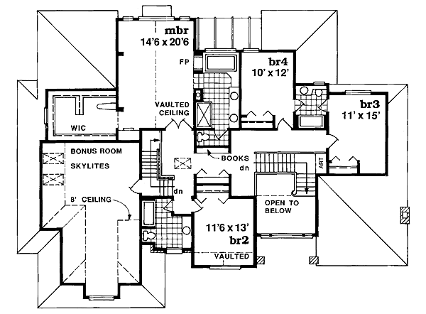 upper floor house blueprint