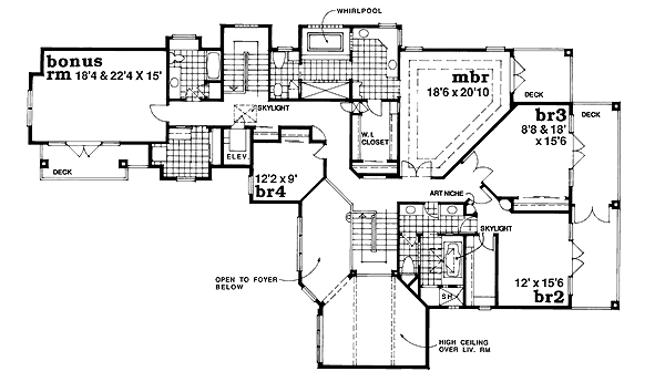 upper floor house blueprint