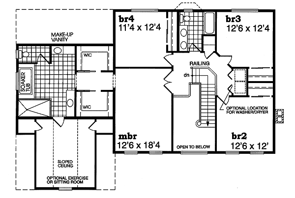 upper floor house blueprint