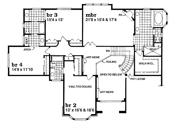 upper floor house blueprint