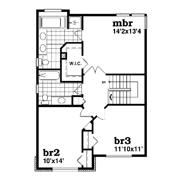 upper floor house blueprint