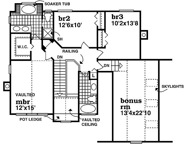 upper floor house blueprint