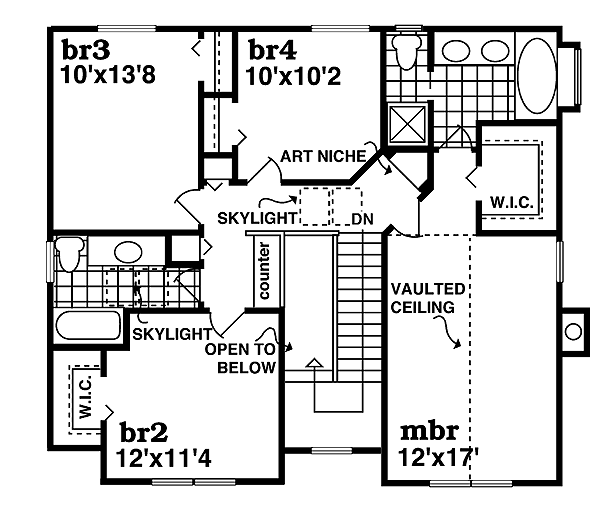 upper floor house blueprint
