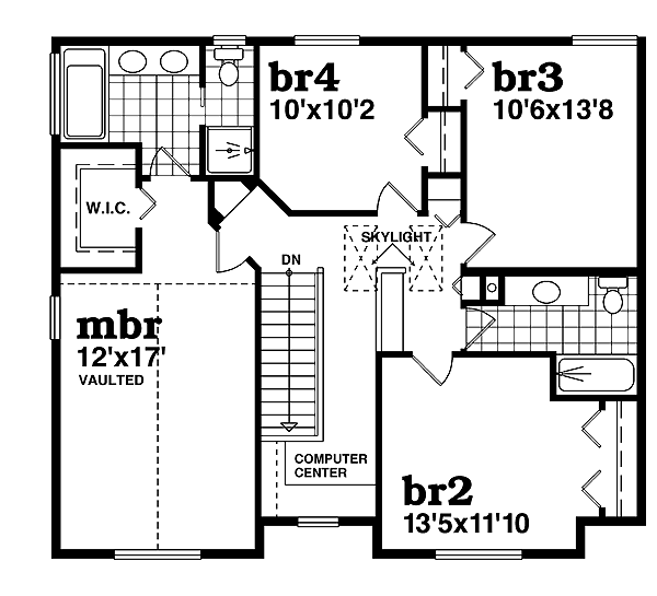 upper floor house blueprint