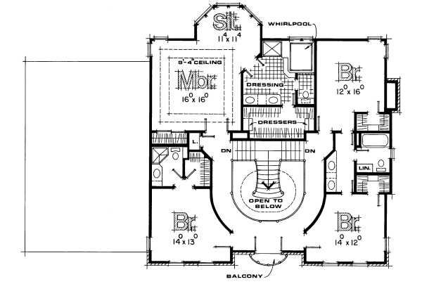 upper floor house blueprint