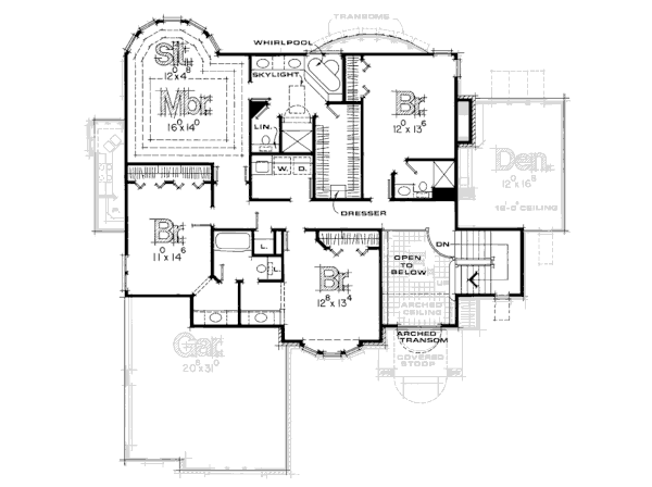upper floor house blueprint