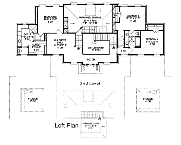 upper floor house blueprint