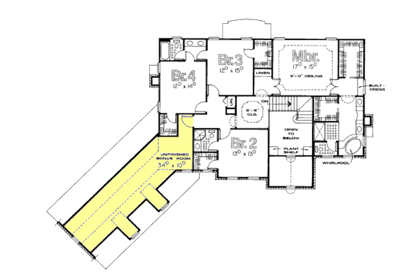 upper floor house blueprint