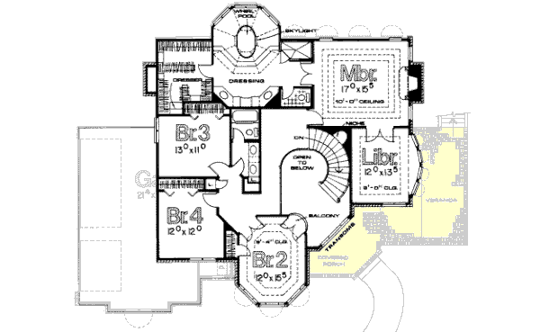 upper floor house blueprint