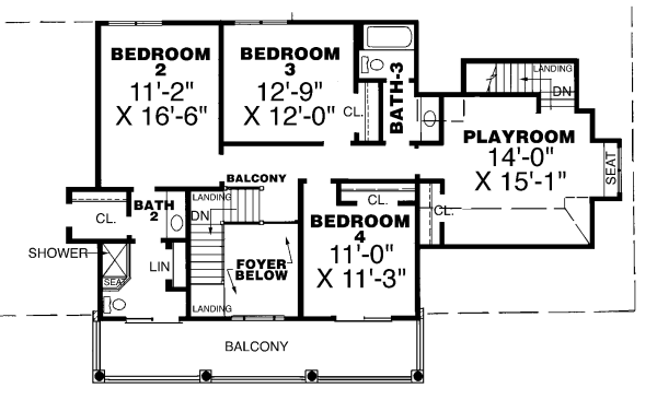 upper floor house blueprint