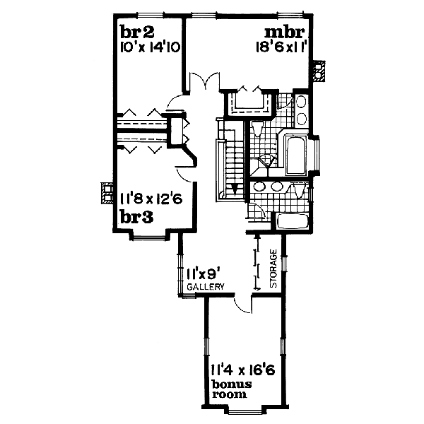 upper floor house blueprint