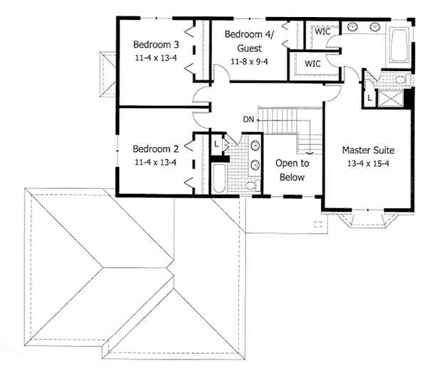 upper floor house blueprint