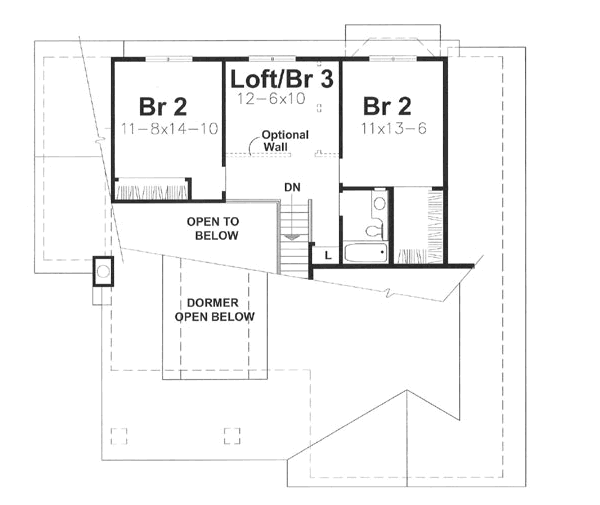 upper floor house blueprint