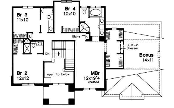 upper floor house blueprint