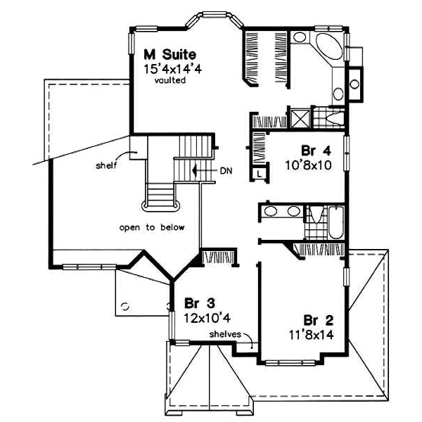 upper floor house blueprint