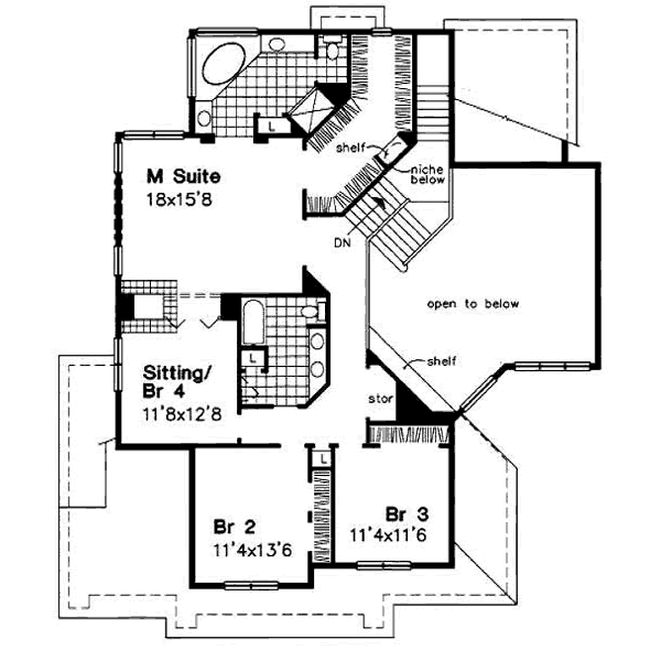 upper floor house blueprint