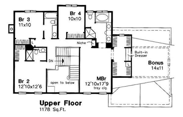 upper floor house blueprint