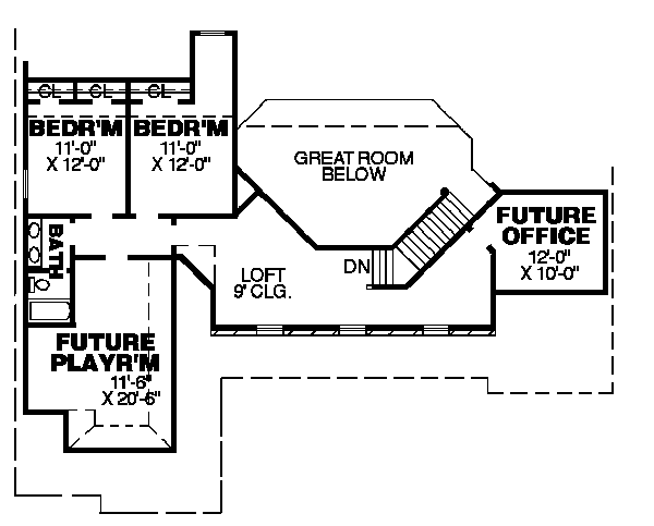 upper floor house blueprint