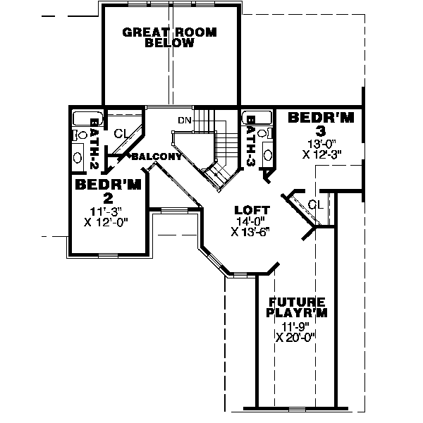 upper floor house blueprint