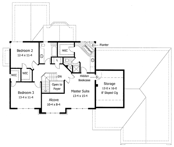 upper floor house blueprint