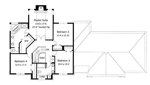 upper floor house blueprint