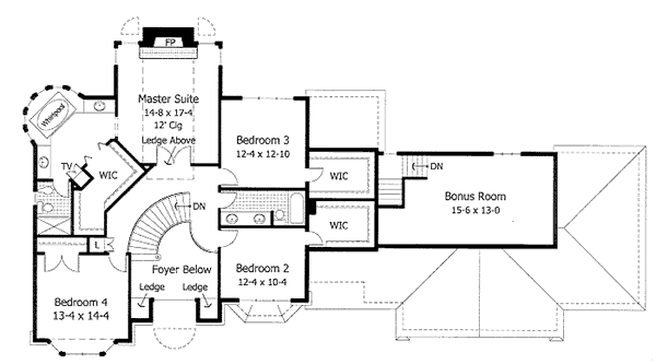 upper floor house blueprint
