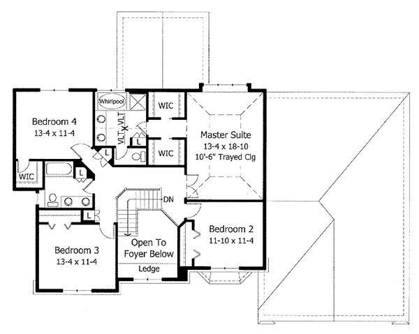 upper floor house blueprint