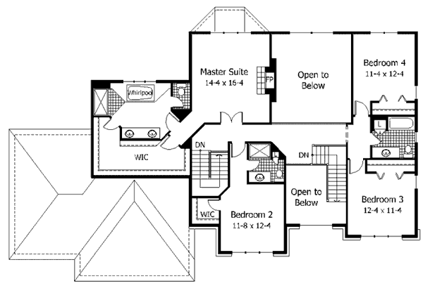 upper floor house blueprint