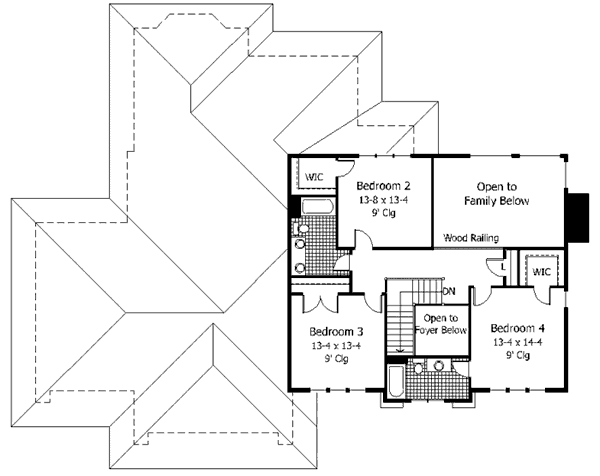 upper floor house blueprint