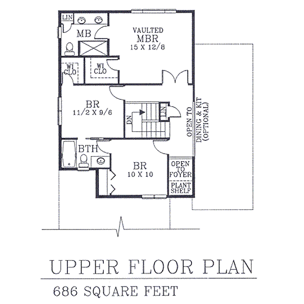 upper floor house blueprint