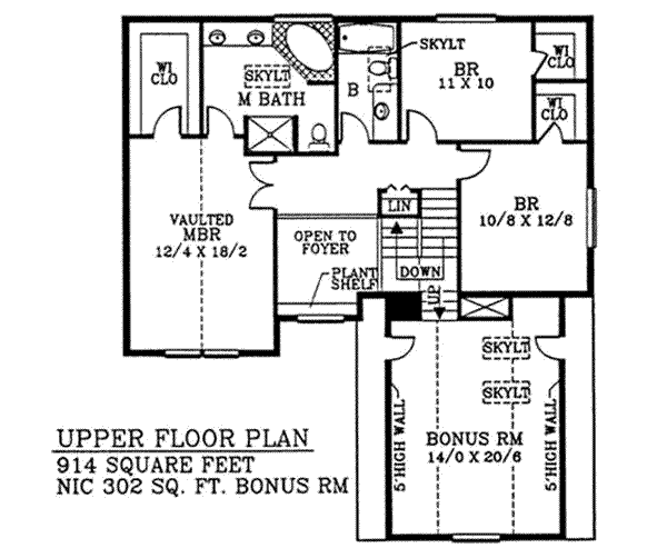 upper floor house blueprint