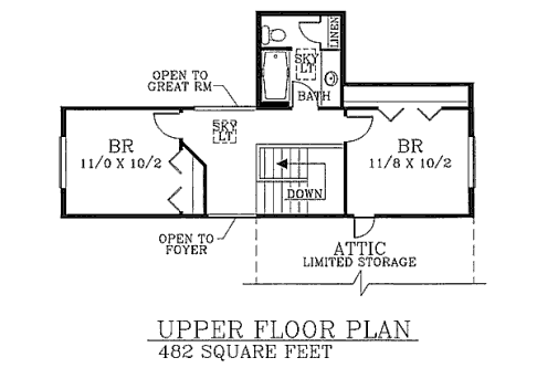 upper floor house blueprint