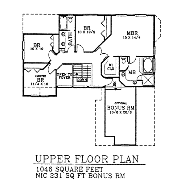 upper floor house blueprint