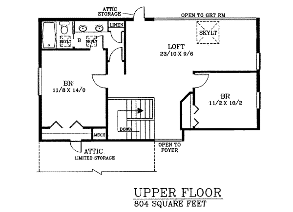 upper floor house blueprint