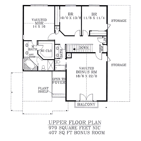 upper floor house blueprint