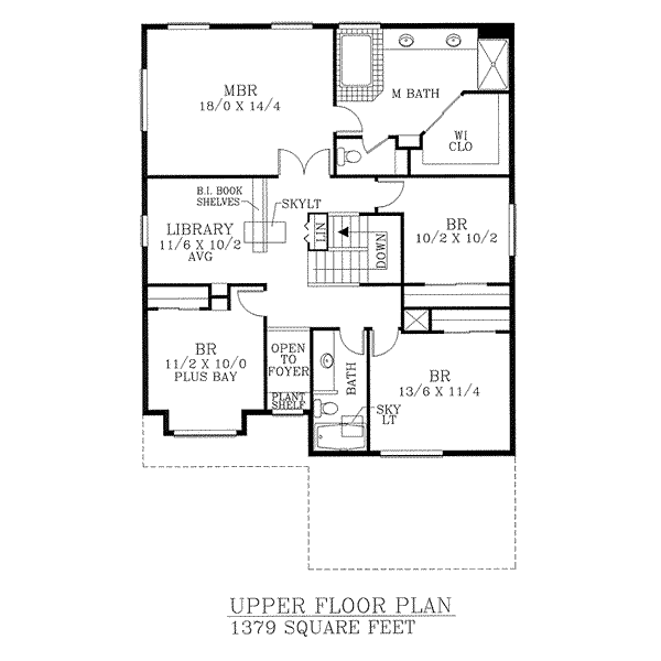 upper floor house blueprint