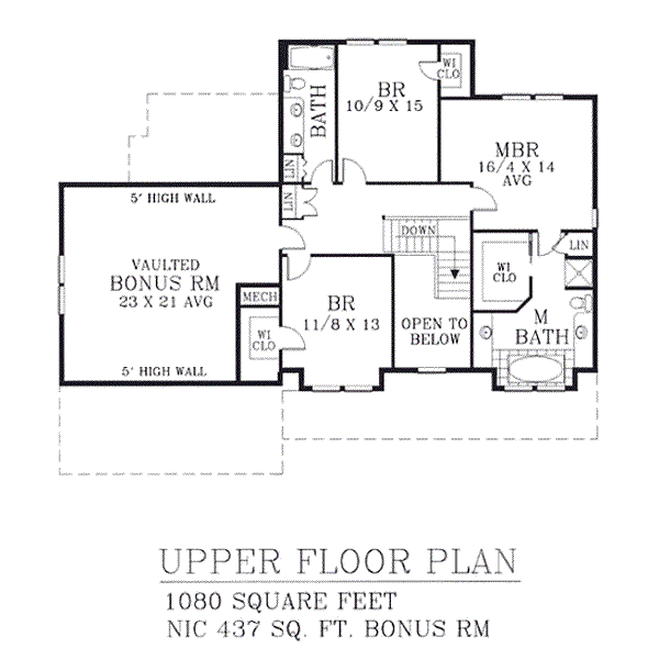 upper floor house blueprint