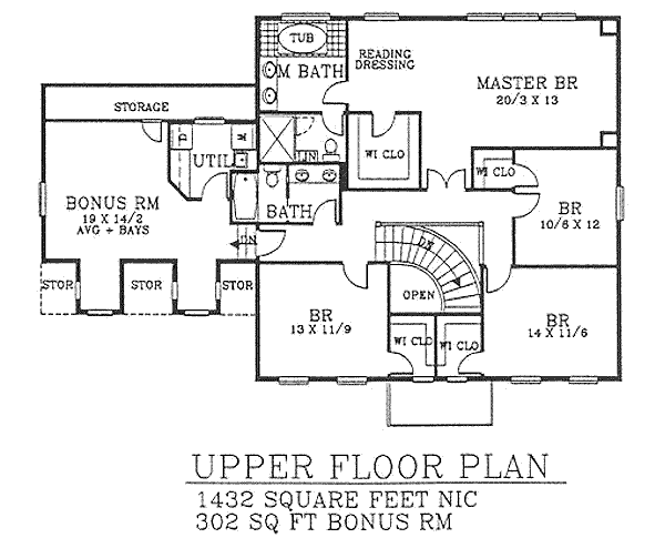 upper floor house blueprint